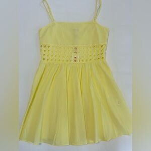 Solid and Striped Amelia Eyelet Mini Dress